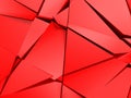 Red triangle poligon chaotic pattern wall background Royalty Free Stock Photo