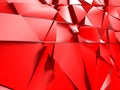 Red triangle poligon chaotic pattern wall background Royalty Free Stock Photo