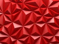 Red triangle poligon chaotic pattern wall background Royalty Free Stock Photo