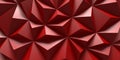 Red triangle poligon chaotic pattern wall background Royalty Free Stock Photo
