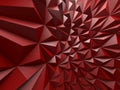 Red triangle poligon chaotic pattern wall background Royalty Free Stock Photo