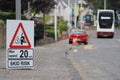 Skid Risk Warning Road Sign