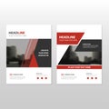 Red triangle Vector annual report Leaflet Brochure Flyer template design, book cover layout design, abstract business presentation Royalty Free Stock Photo