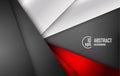 Red triangle vector background geometric overlap layer on black space for text and background design Royalty Free Stock Photo