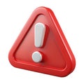 Red triangle warning sign with exclamation mark icon Royalty Free Stock Photo