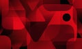 Red triangles pattern design on a black background