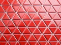 Vibrant Red Triangular Mosaic Tiles Background. Royalty Free Stock Photo