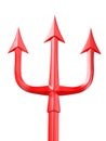 Red trident isolated Royalty Free Stock Photo