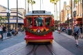 Red Trolley Disney Hollywood Studios Perspective Royalty Free Stock Photo
