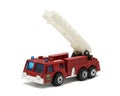 Red truck with crane