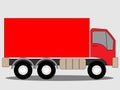 Red truck lorry
