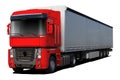 Red truck renault magnum. Royalty Free Stock Photo