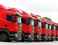Red trucks 01 Royalty Free Stock Photo