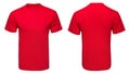 Red tshirt, clothes on isolated