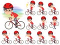 Red Tshirt Glasse men_rode bicycle