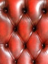 Red tufted leather quilted texture Royalty Free Stock Photo