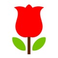 Red tulip flower vector icon Royalty Free Stock Photo