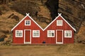 Red turf covered double house, Iceland Royalty Free Stock Photo