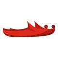 Red turkish shoes icon isolated Royalty Free Stock Photo