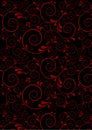 Red twisted lines with curves drops on a black background Royalty Free Stock Photo