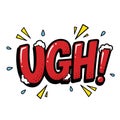 UGH! Comic Book Pop Art Expression Royalty Free Stock Photo