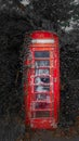 Red UK Old Disused GPO Telephone box Kiosk Devon Uk