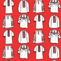 Red Ukraine Embroidery Shirt Seamless Pattern Royalty Free Stock Photo