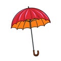 Red umbrella. autumn accessory