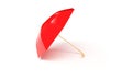 Red umbrella concept rendered isolated 3d render Royalty Free Stock Photo