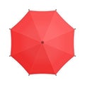 Red umbrella top view. Royalty Free Stock Photo