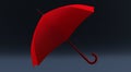 a red umbrella isolated on black background Royalty Free Stock Photo