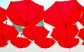 red umbrellas background concept abstract Royalty Free Stock Photo