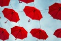 Red Umbrellas Sky