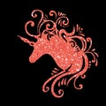 Red unicorn head eps unicorn vector fantasy unicorn glitter unicorns silhouette unicorn clipart unicorn art clip unicorn design Royalty Free Stock Photo