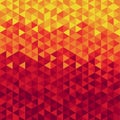 Red unique triangle tiles background, vector illustration