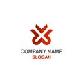 Unique X letter initial logo. Royalty Free Stock Photo
