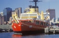 Red United States Coast Guard Ship Royalty Free Stock Photo