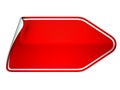 Red unstick bent sticker or label Royalty Free Stock Photo