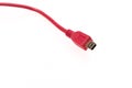 Red usb-cable micro usb Royalty Free Stock Photo
