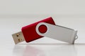 A red USB Flash memory stick