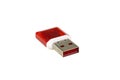 Red USB memory stick Royalty Free Stock Photo