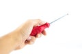 Red used screwdriver Royalty Free Stock Photo