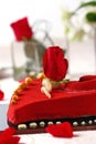 Red valentine cake