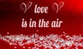 Red valentine day background  with text Royalty Free Stock Photo