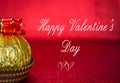 Red valentine day background  with text Royalty Free Stock Photo