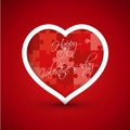 Red valentine heart from puzzle Royalty Free Stock Photo