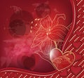 Red valentine postcard Royalty Free Stock Photo