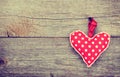 Red Valentine's day heart toy Royalty Free Stock Photo