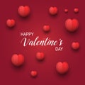 Valentines Day Background with Heart Stickers Royalty Free Stock Photo