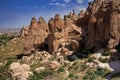 Red valley at Cappadocia, Anatolia, Turkey. Volcanic mountains in Royalty Free Stock Photo